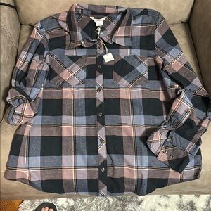 *NEW W/TAGS Natural Reflections Multicolor Plaid Shirt
